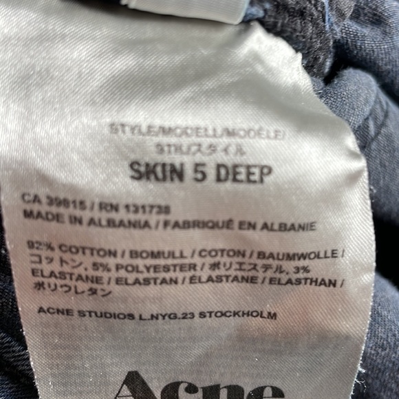 ACNE Studios Skin 5 Skinny Jeans 27/32 - Picture 4 of 5